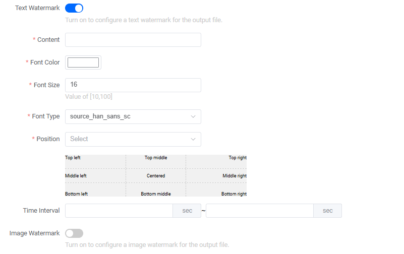 Recording Configuration